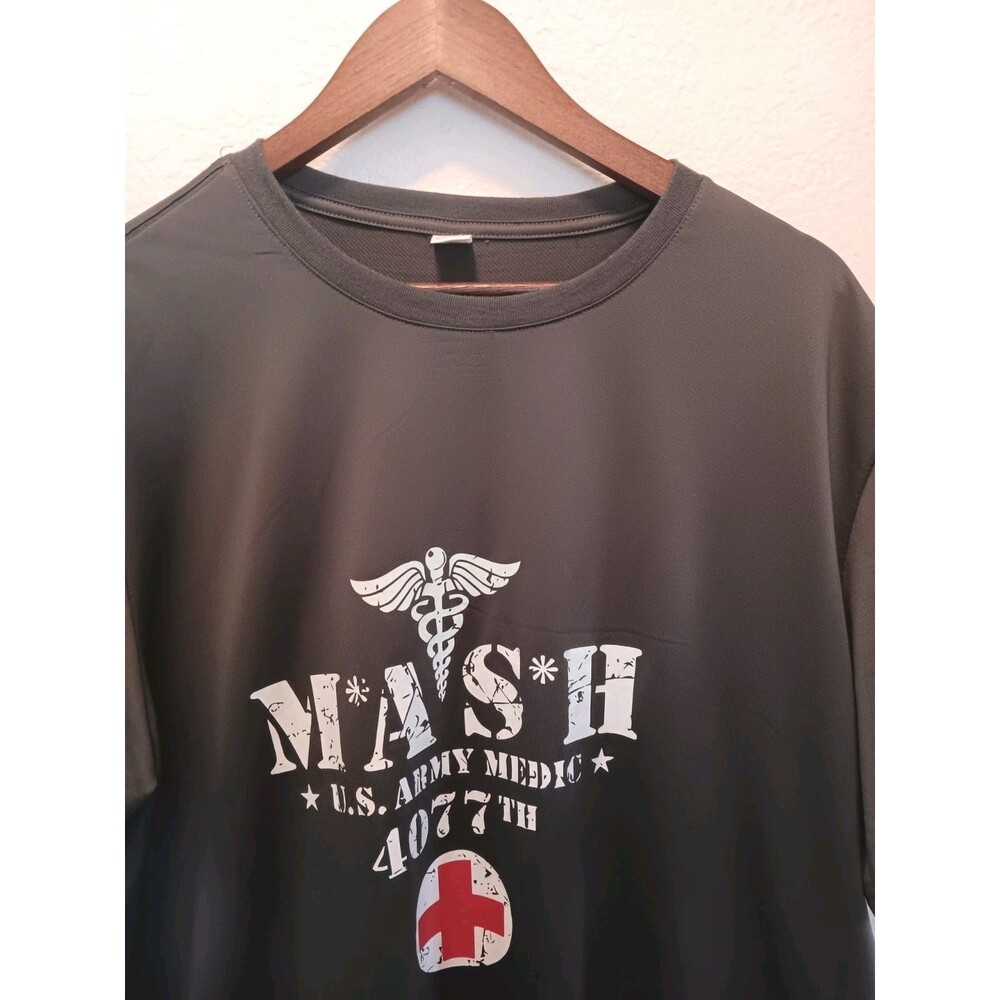 MASH 4077th U.S. Army Medic T-Shirt Mens XL Gray Graphic Tee TV Show Fan Gear - Picture 4 of 9